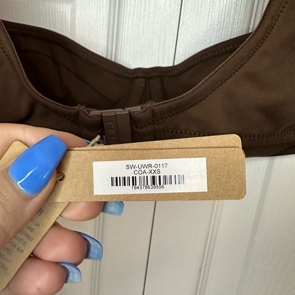 SKIMS Shaping Swim Unlined Underwire Bikini Top Cocoa sz. XXS & 4X - Picture 4 of 7